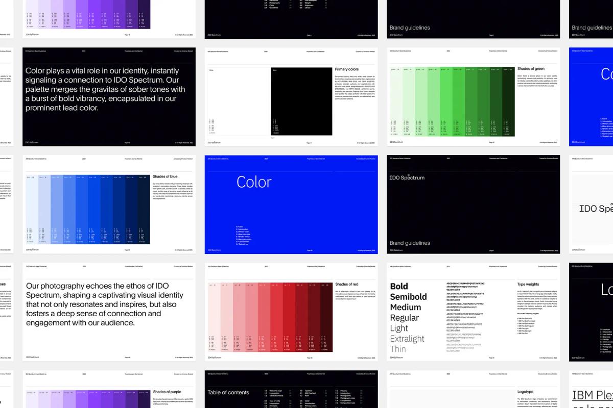 IDO Spectrum – Brand Style Guidelines Template for InDesign