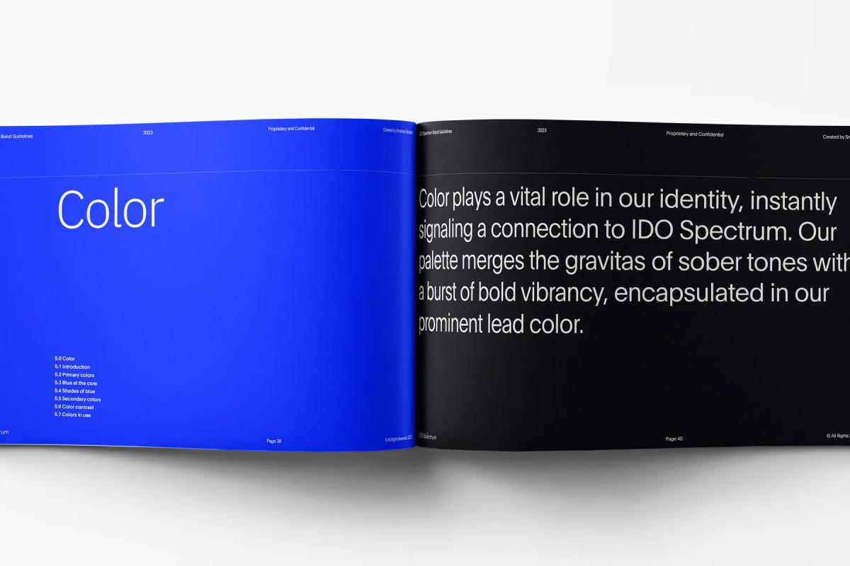 IDO Spectrum – Brand Style Guidelines Template for InDesign