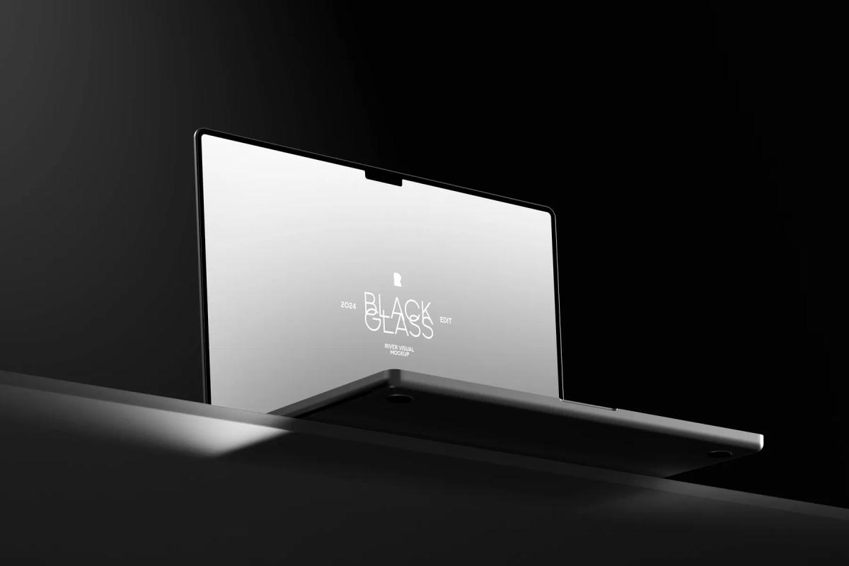 Device Mockup - Black Glass Series