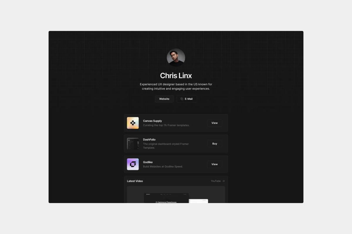 Linx - Website Template for Framer from Canvas.Supply on smotrowrelated.com