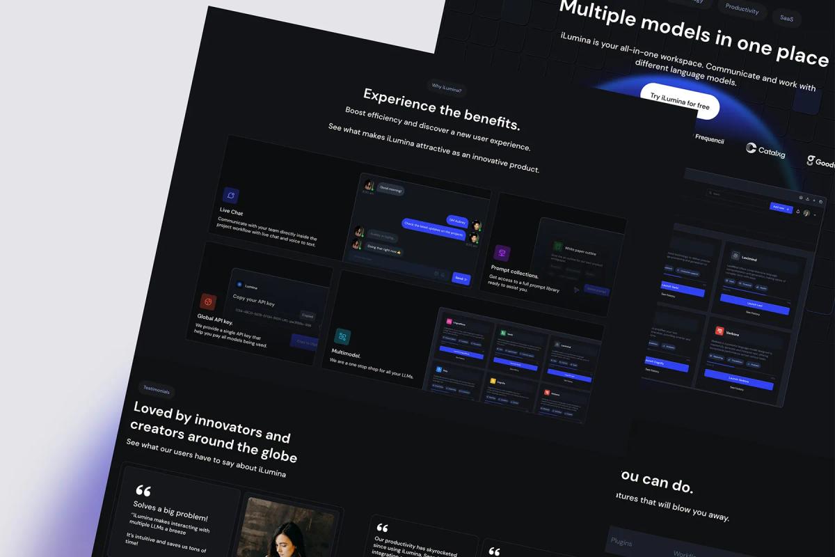 iLumina - SaaS website template for Framer.