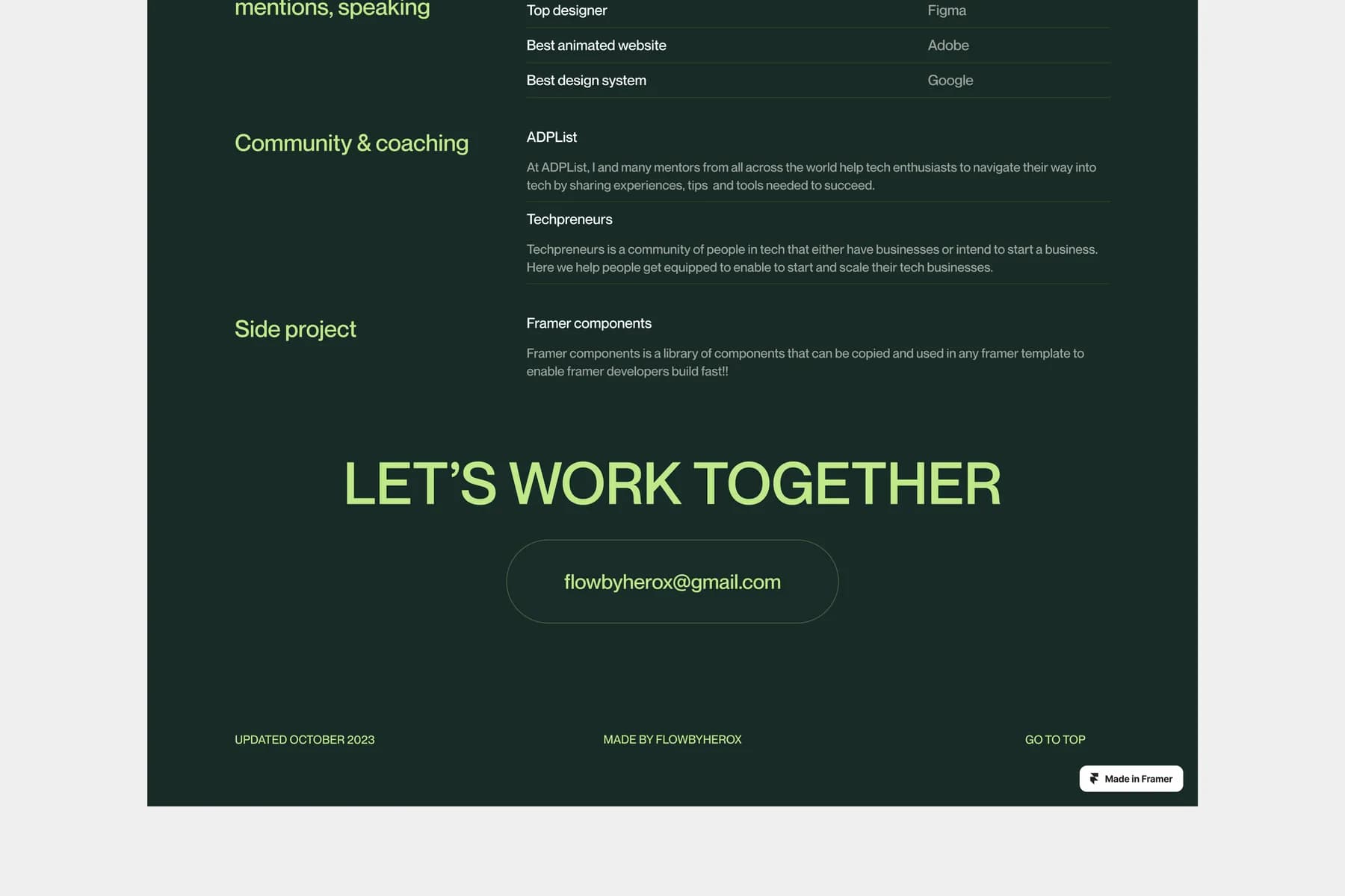 Kaynon - Framer Portfolio Template