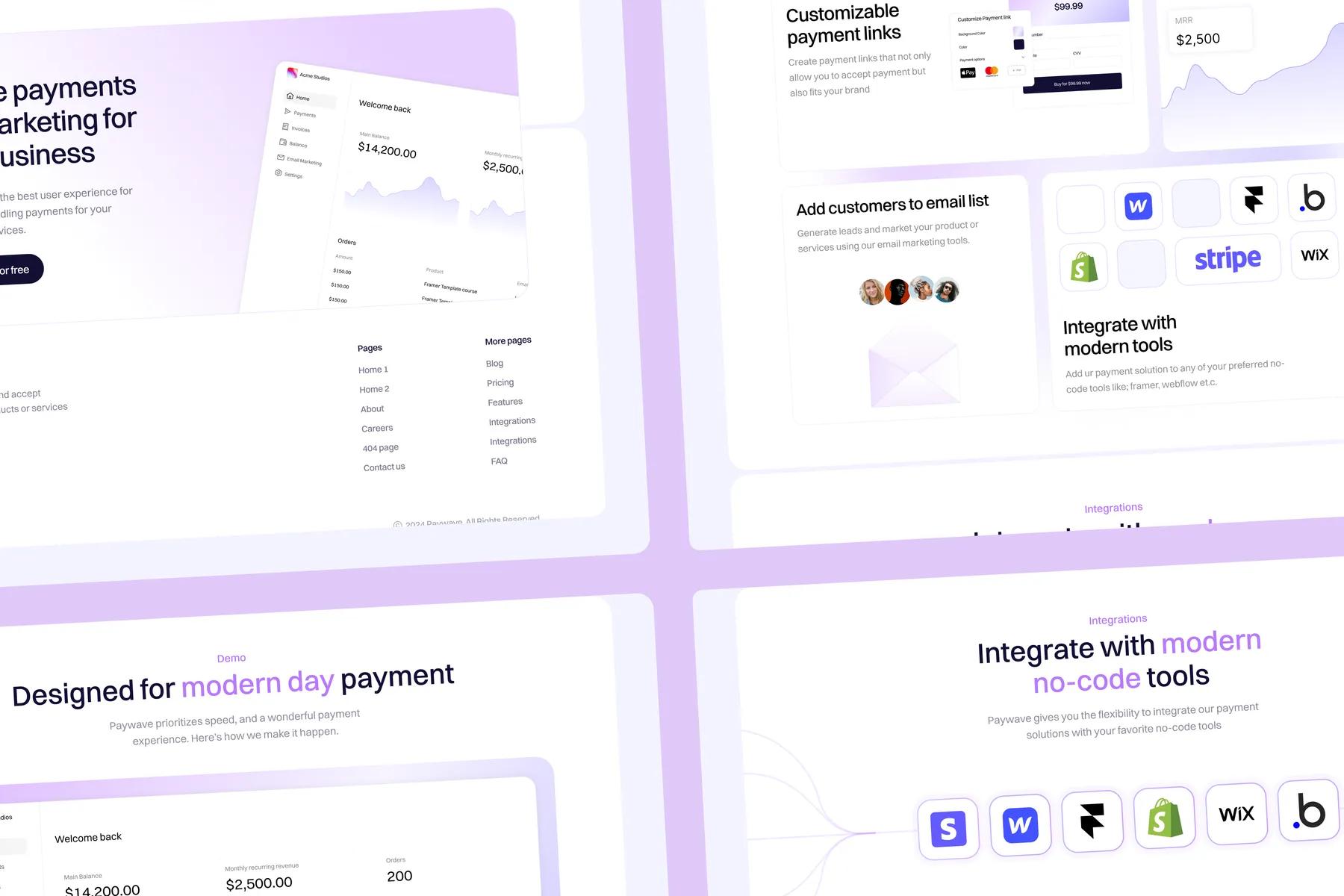 Paywave - Multipage Framer Website Template