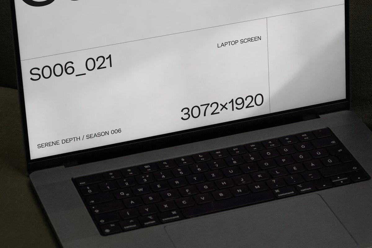 Close-up of a laptop screen mockup, showcasing SédShop.Co branding with a light-themed interface and clean design.