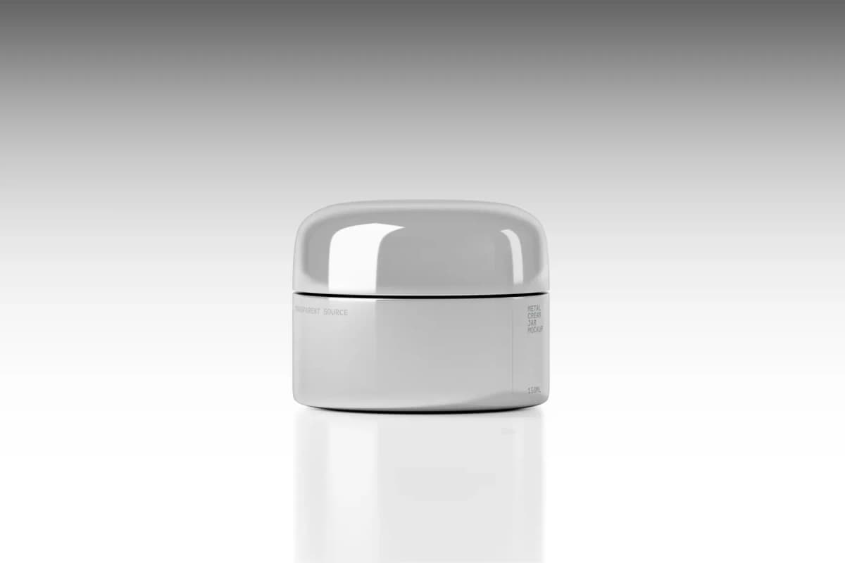 Metal Cream Jar Mockup