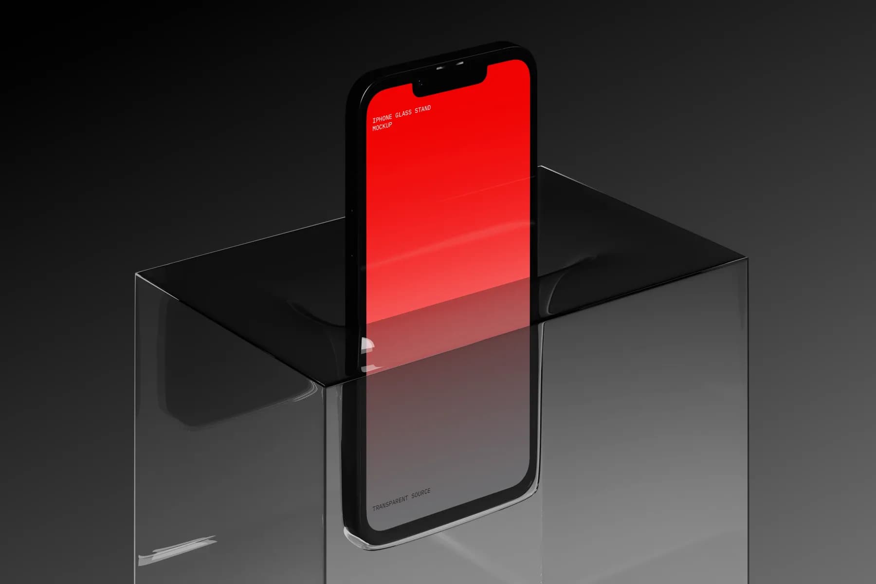 iPhone Glass Stand Mockup