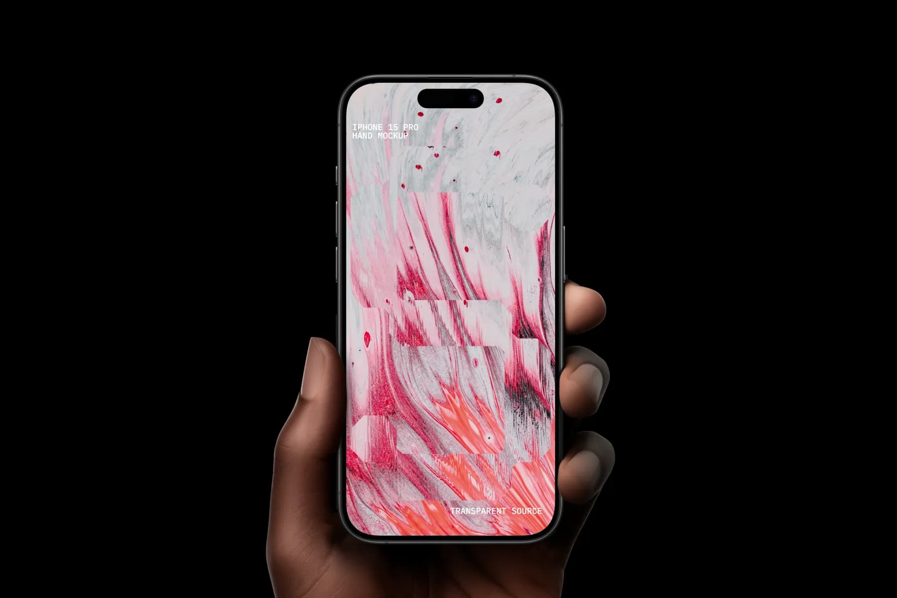 iPhone 15 Pro Hand Mockup