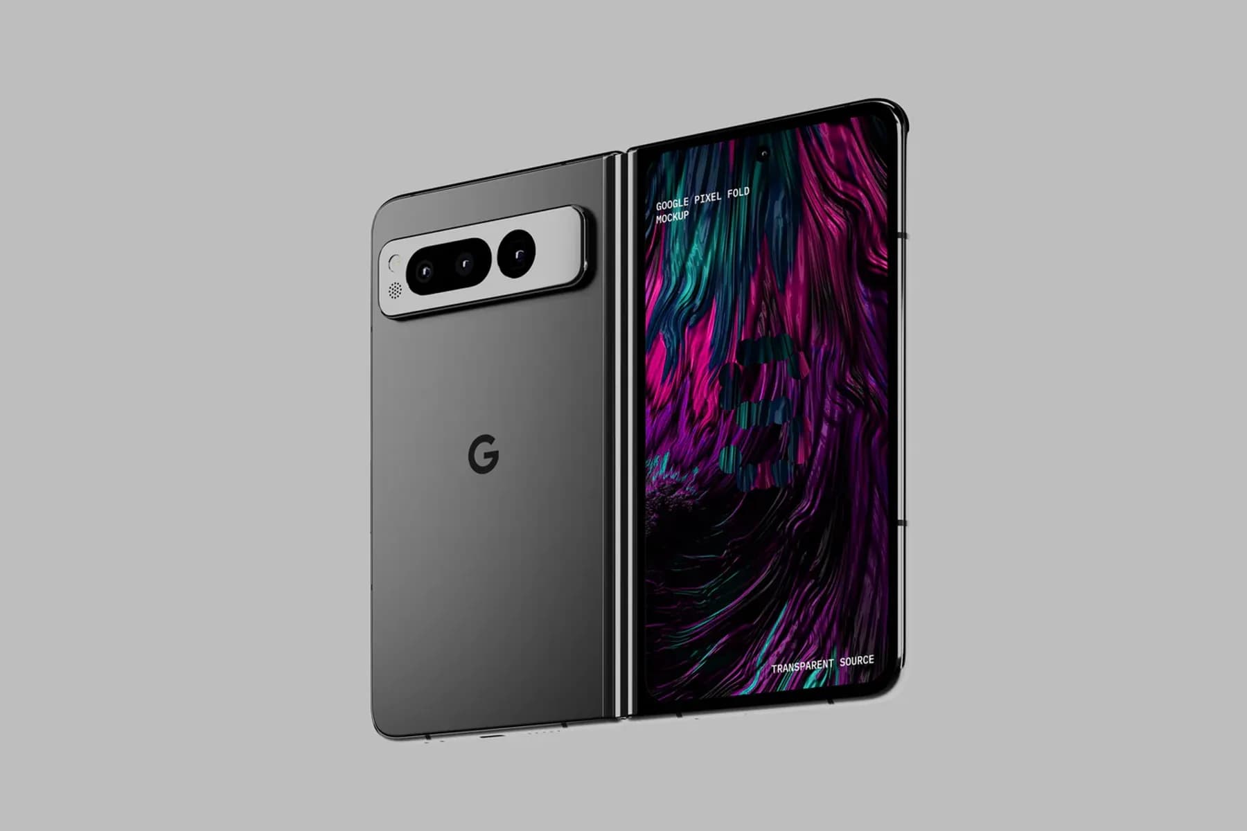 Google Pixel Fold Mockup Angle