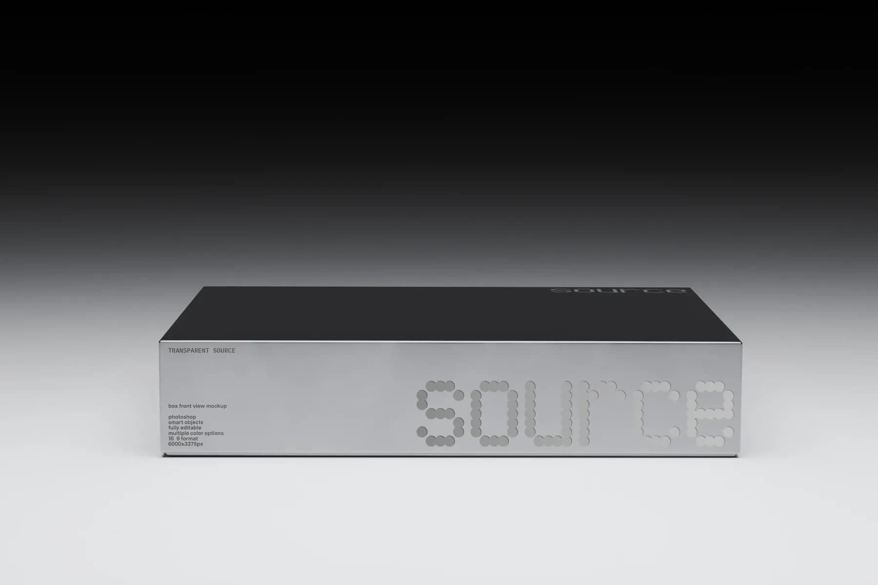 Box Front View Mockup