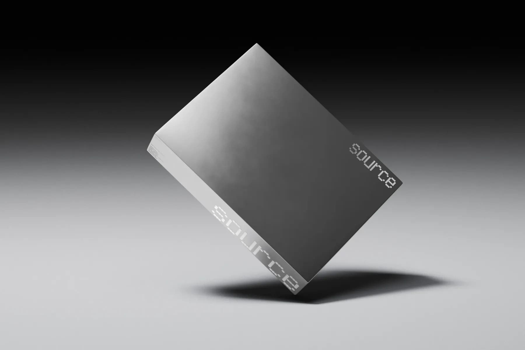 Box Corner Front View Mockup