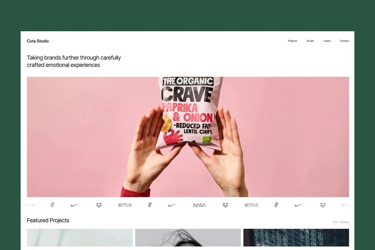 CotaStudio — Creative Framer Portfolio