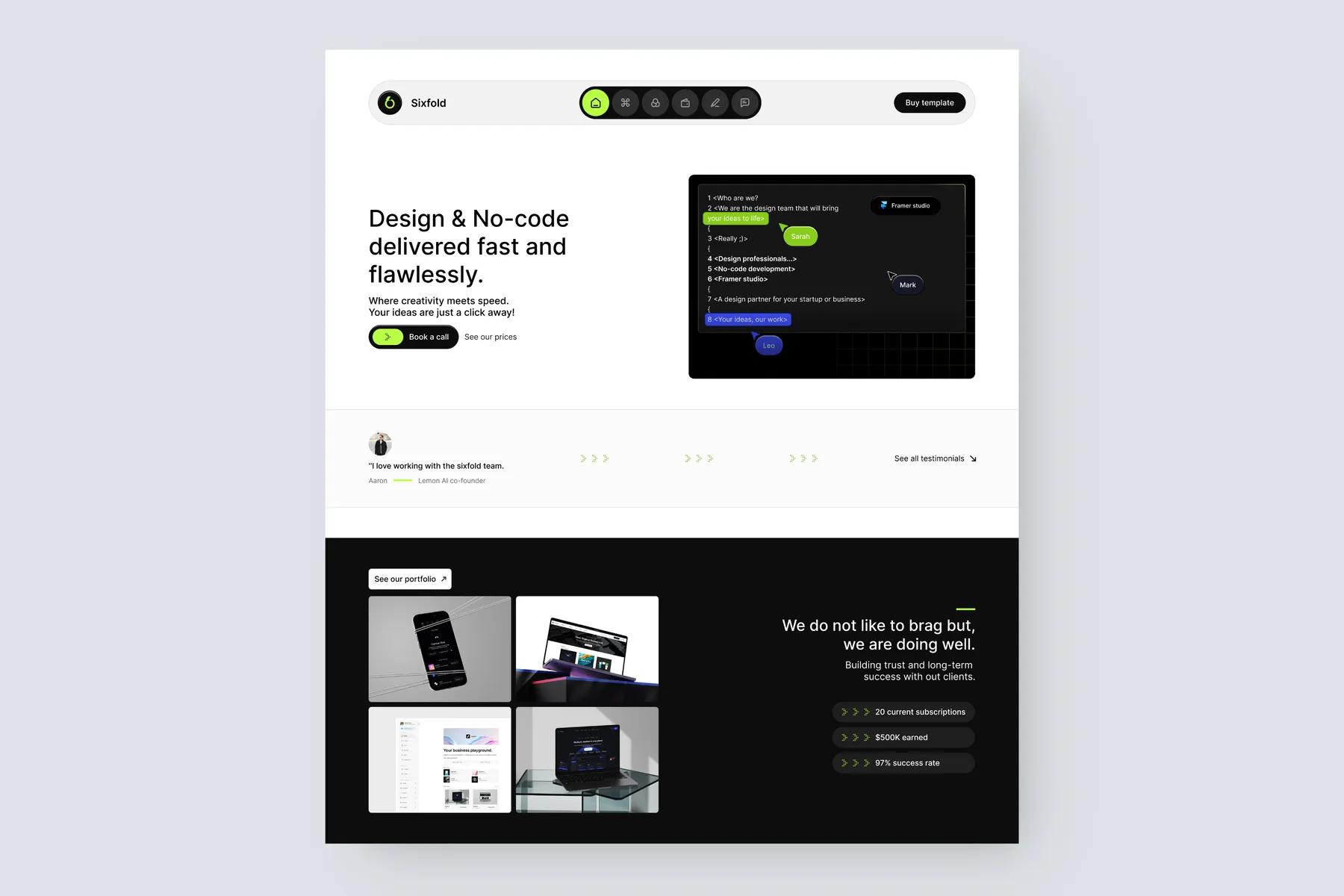 SixFold - design agency template