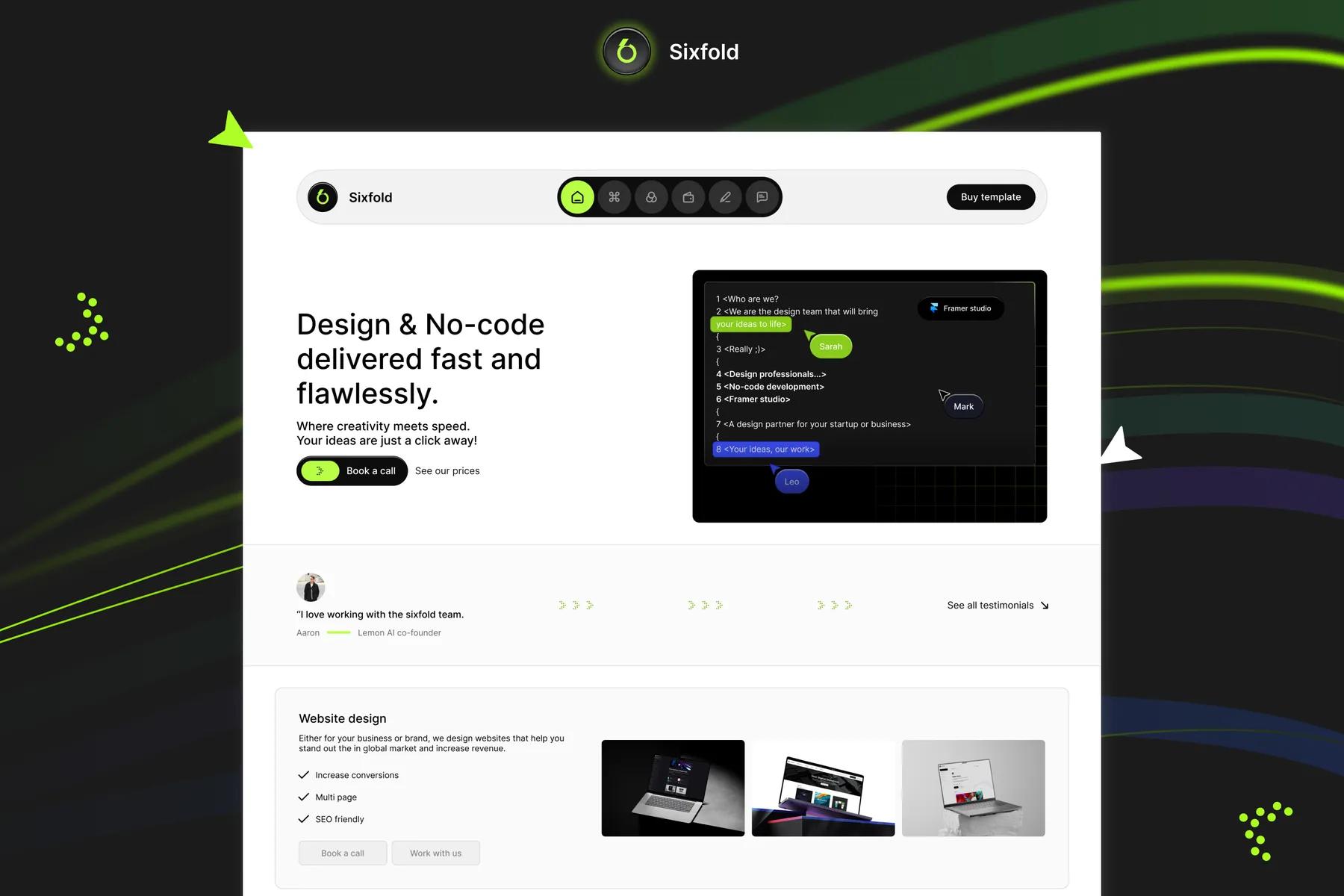 SixFold - design agency template