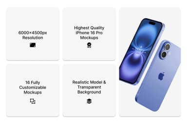 iPhone 16 Mockup Bundle