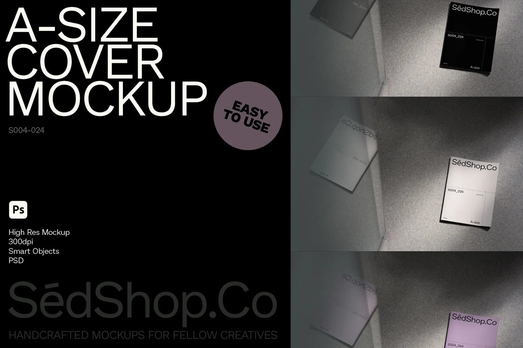 A-Size Print Cover Mockup S004-024