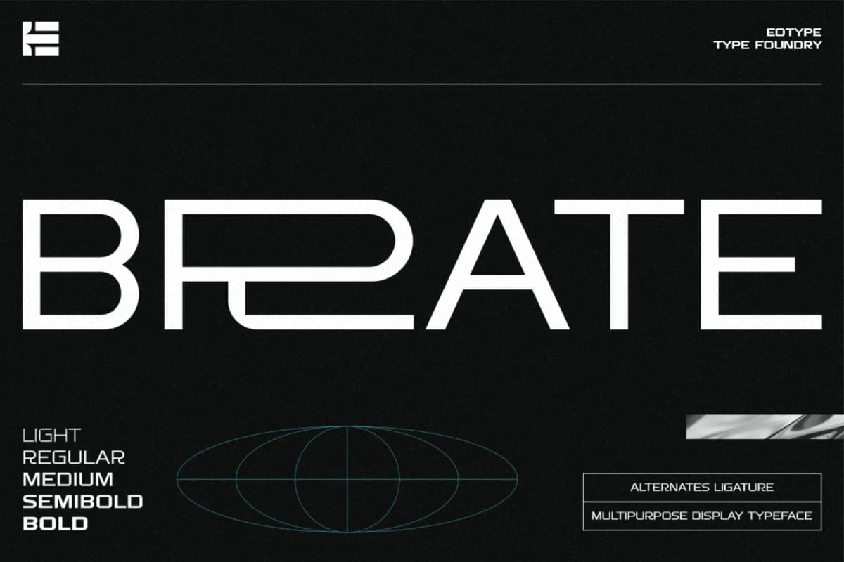 Brate Modern Grotesque Typeface