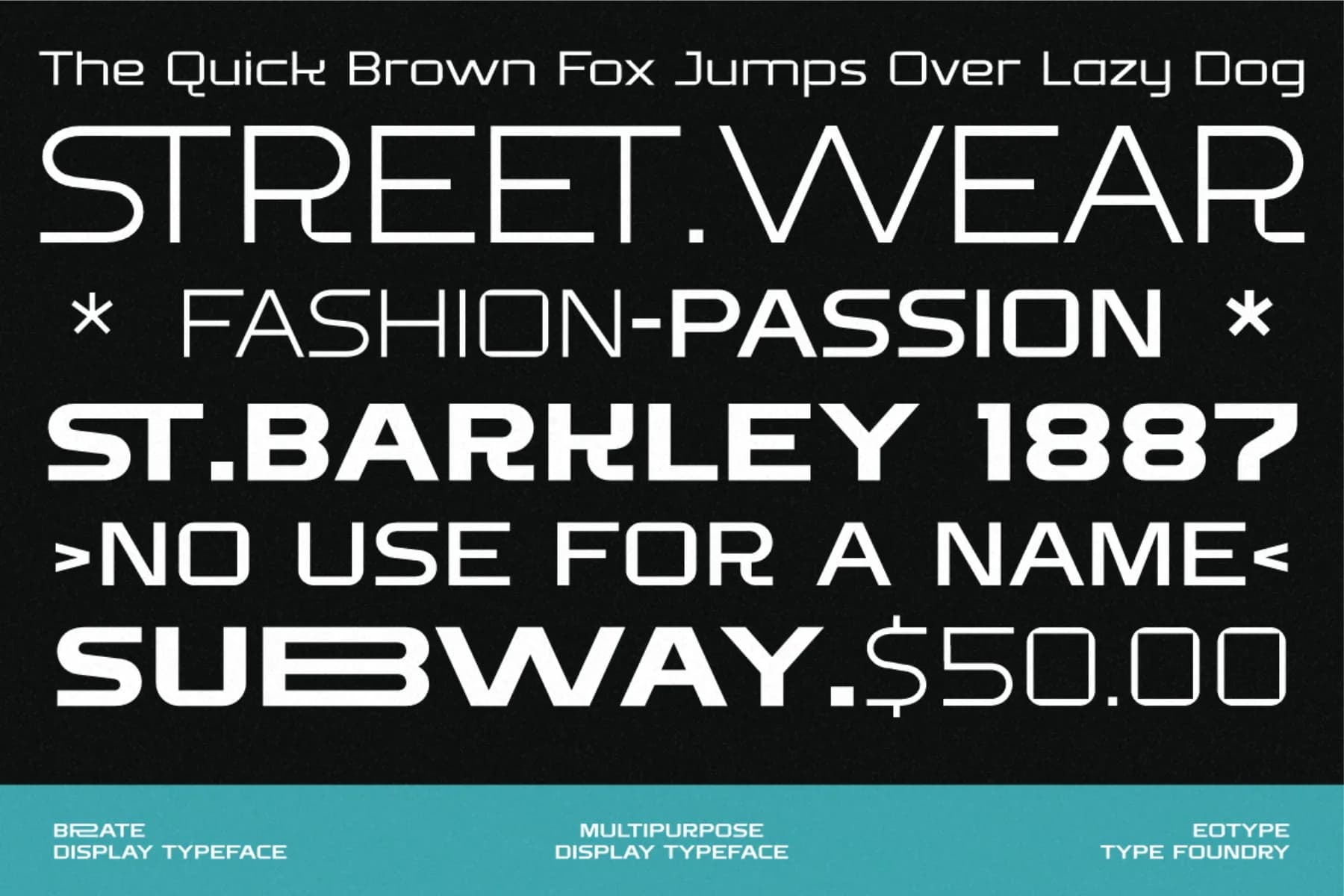 Brate Modern Grotesque Typeface