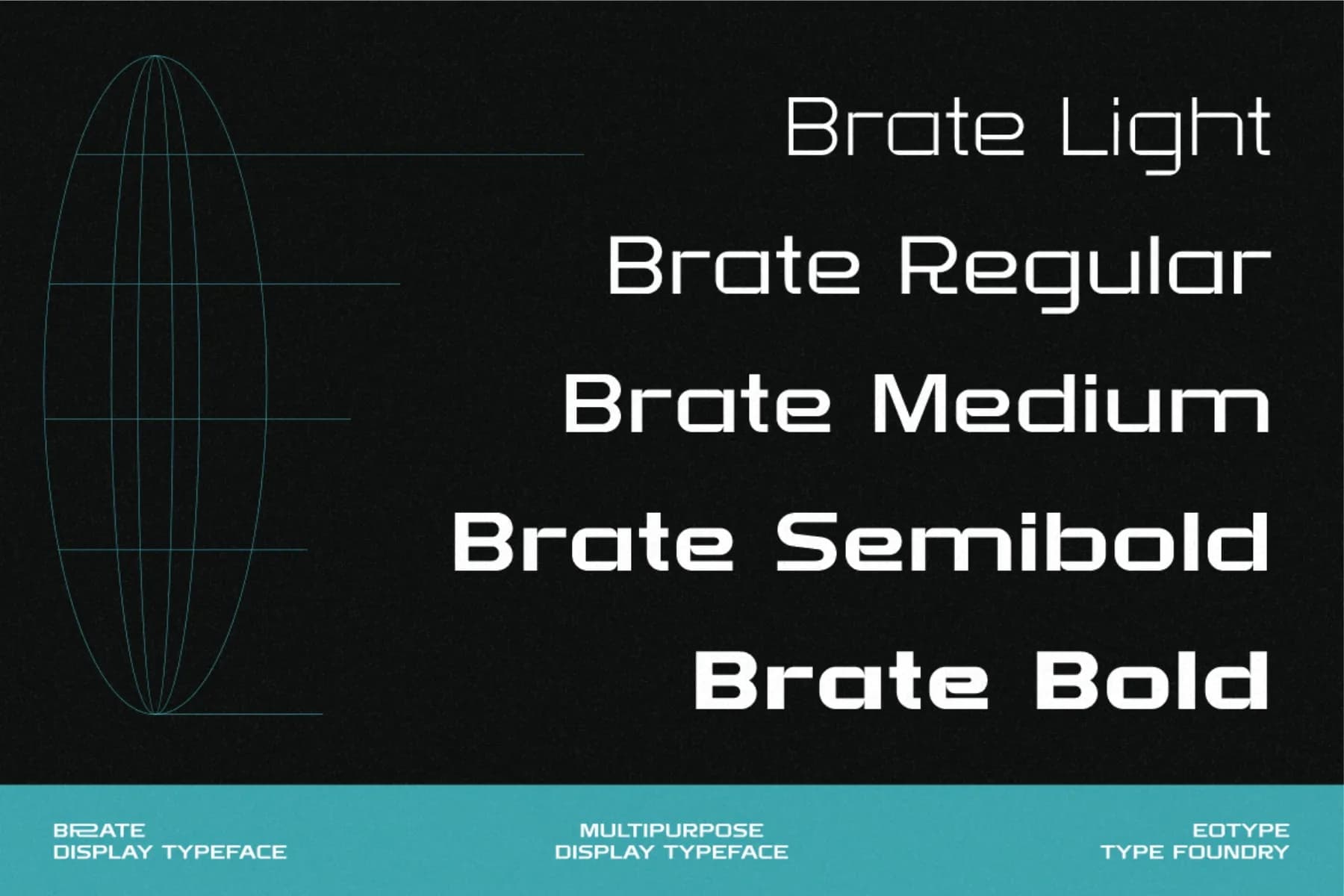 Brate Modern Grotesque Typeface