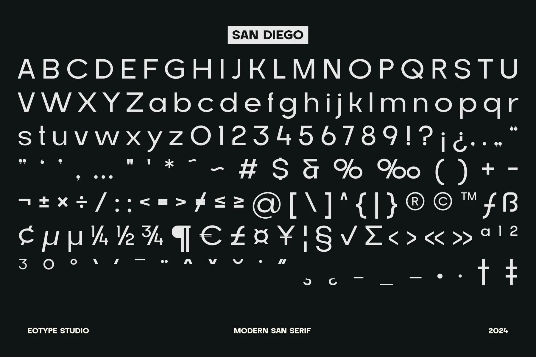 San Diego Font