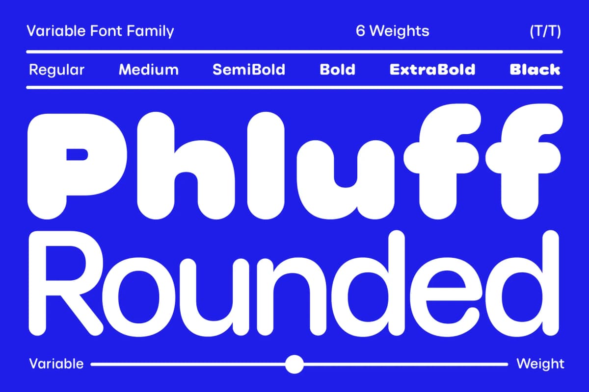 Phluff Round Variable Font Family