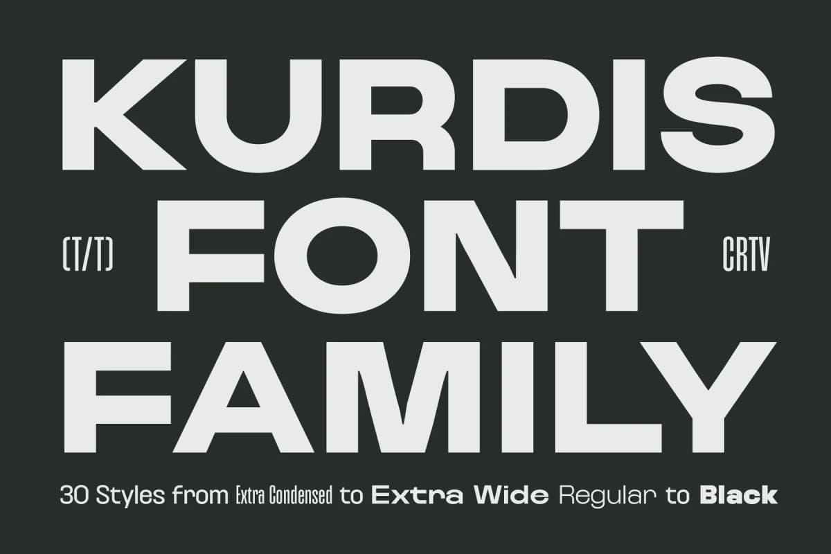 Kurdis Variable Font Family 30 Styles