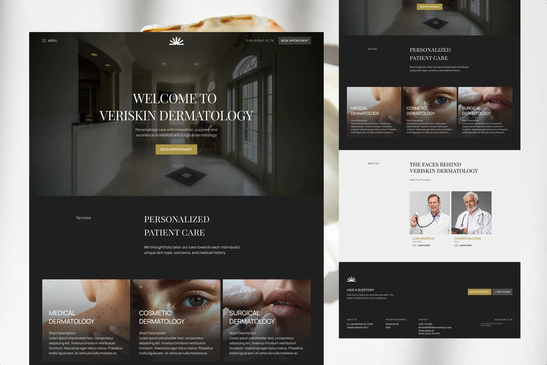 Veriskin -  Cosmetic and dermatology website