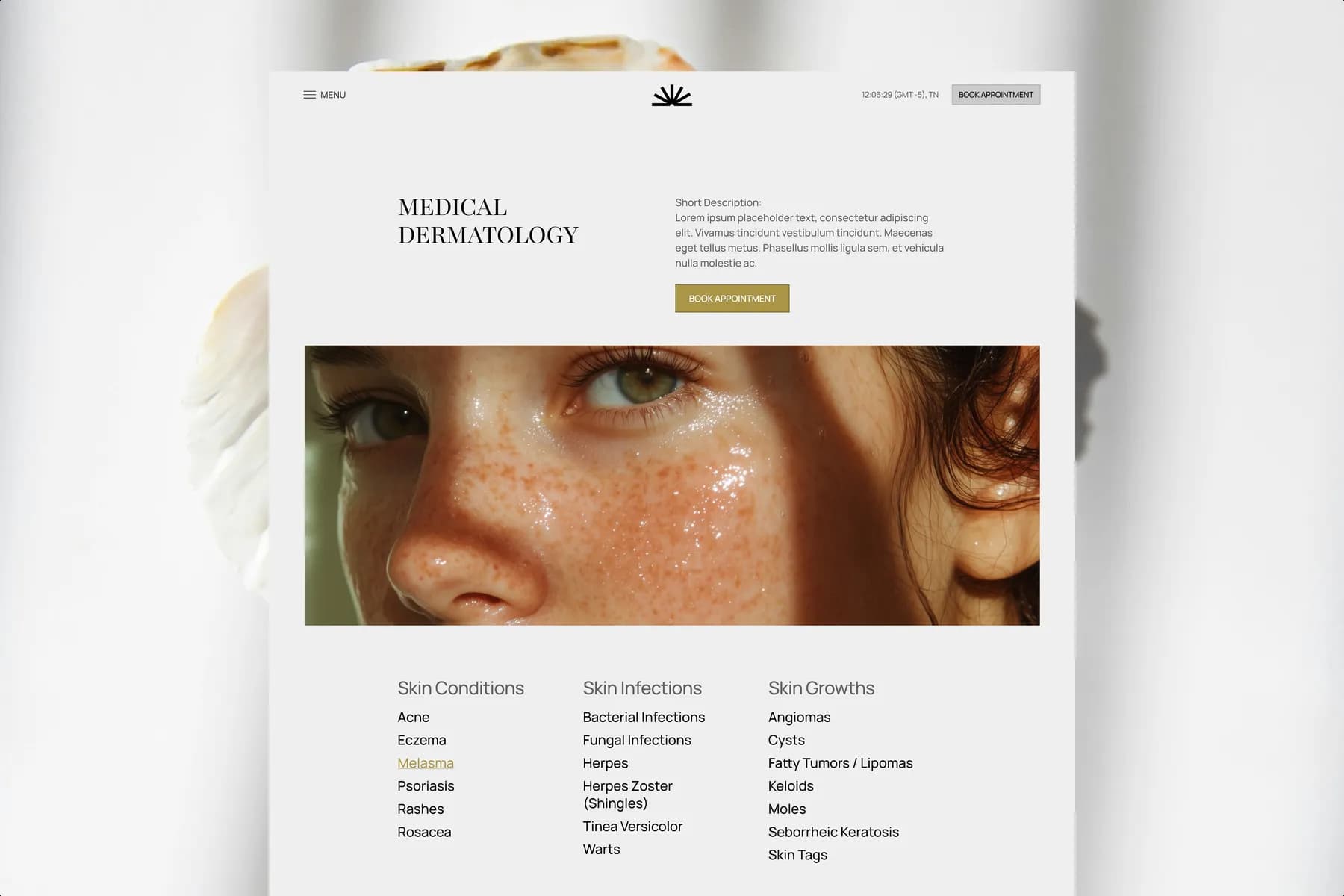 Veriskin -  Cosmetic and dermatology website