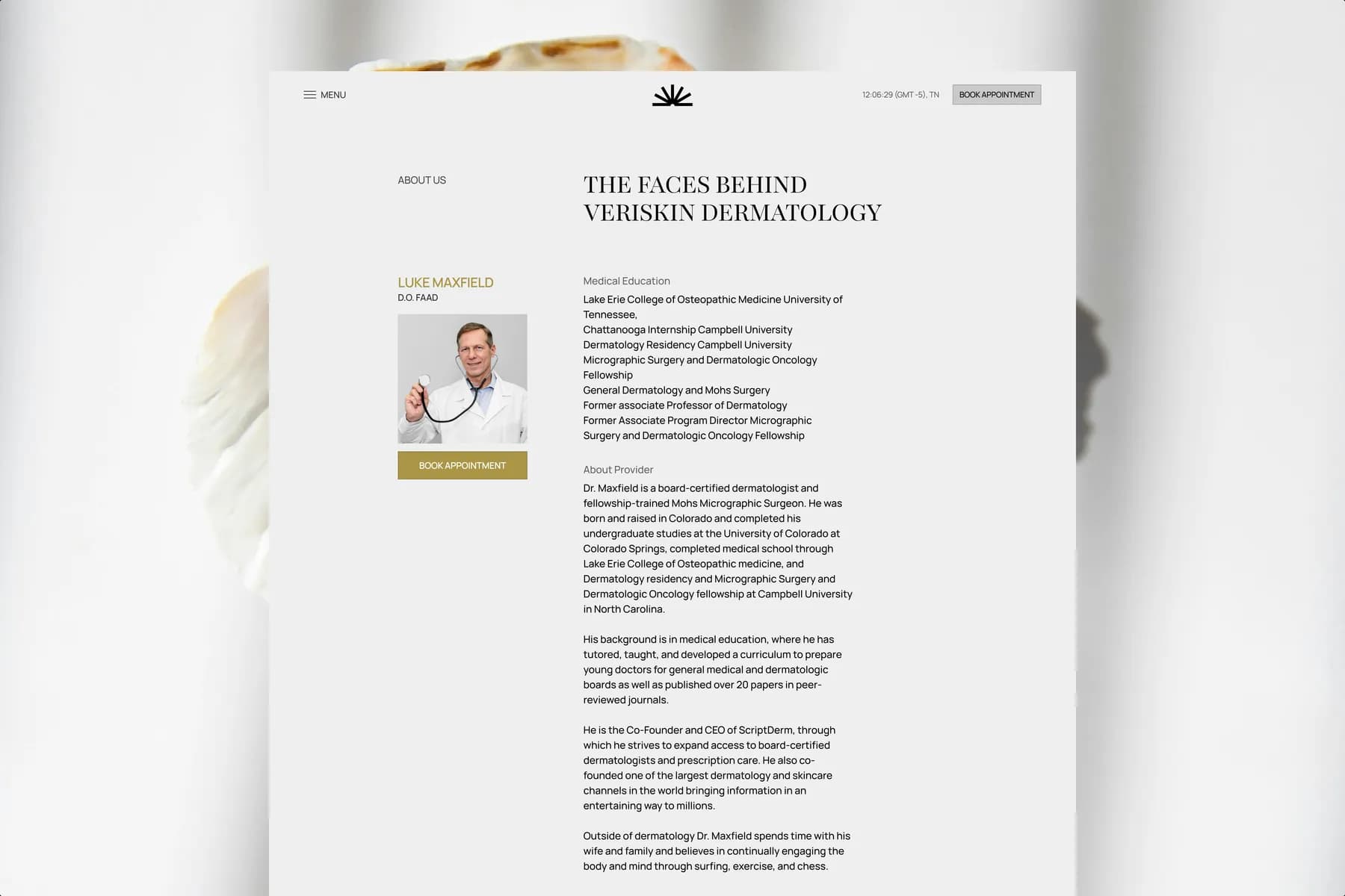 Veriskin -  Cosmetic and dermatology website