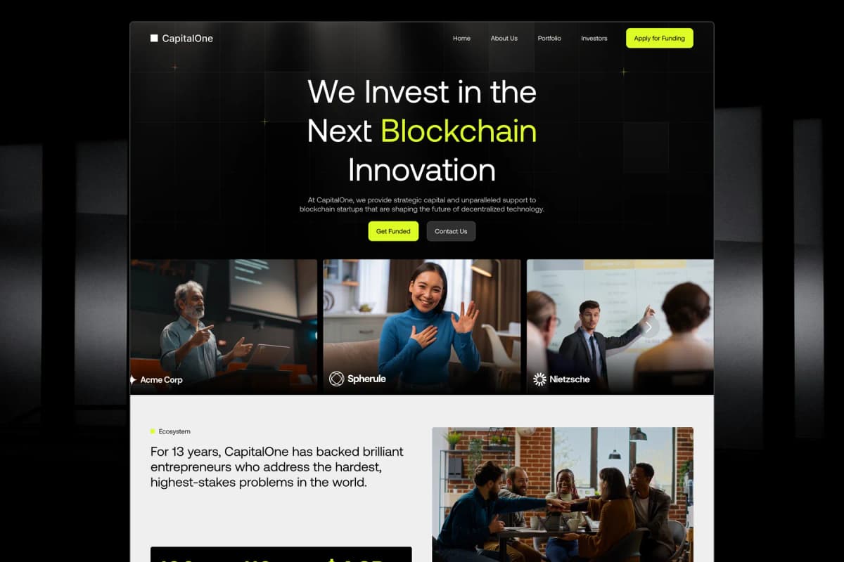 CapitalOne - Venture capital/investment firm
