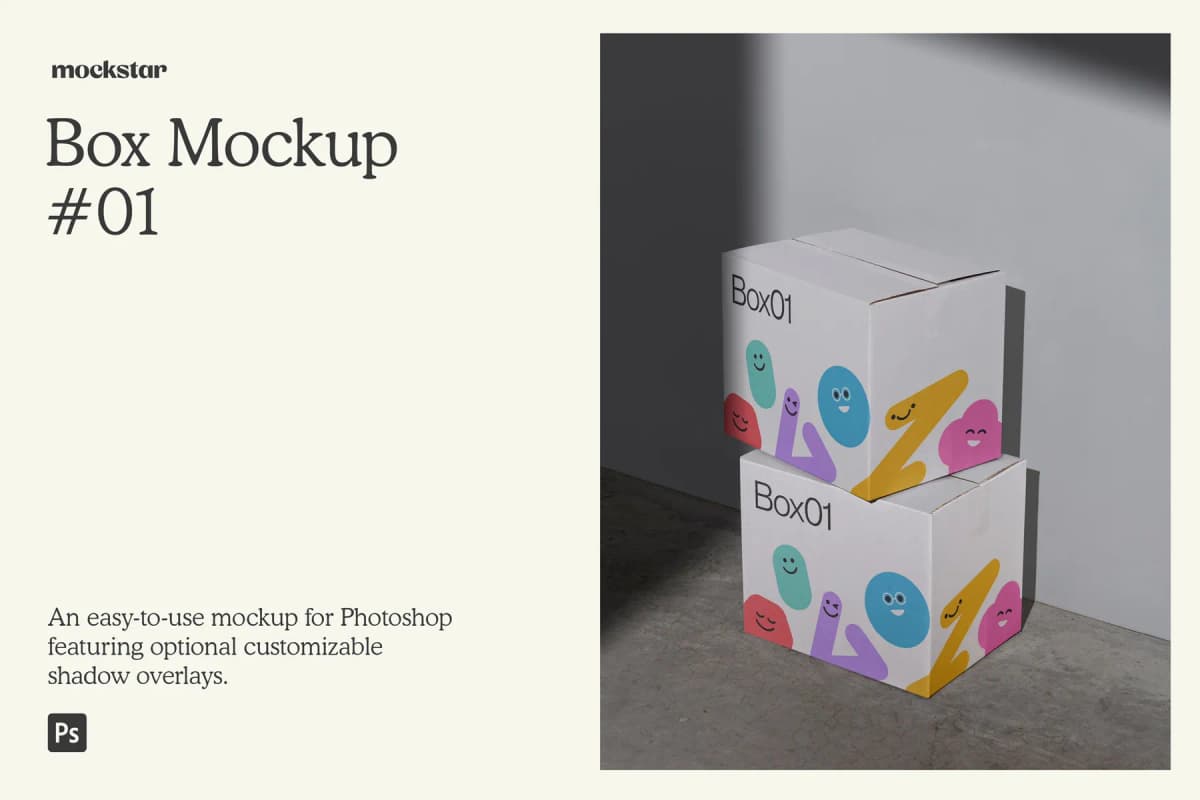 Shipping Box 01 Mockup