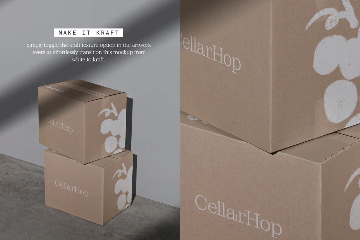 Shipping Box 01 Mockup