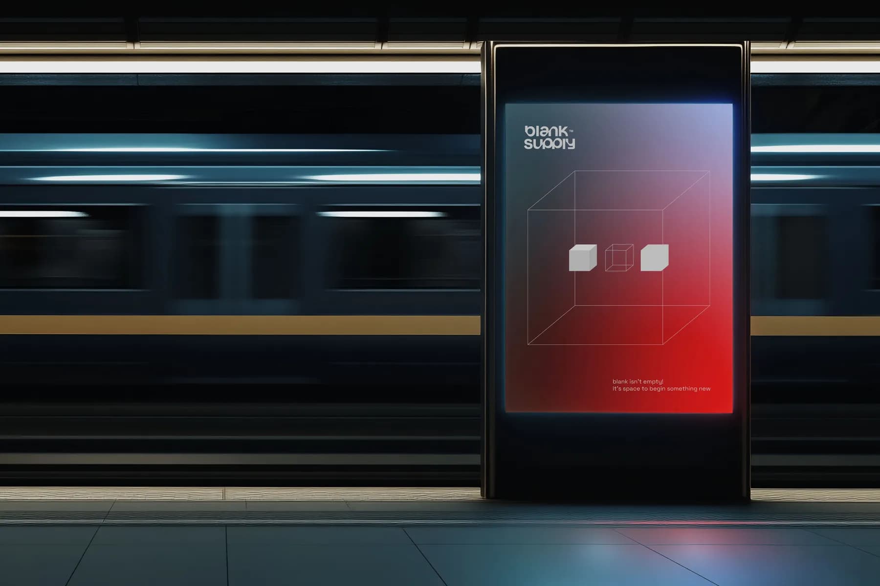 Subway Screen Mockup [Blank003]