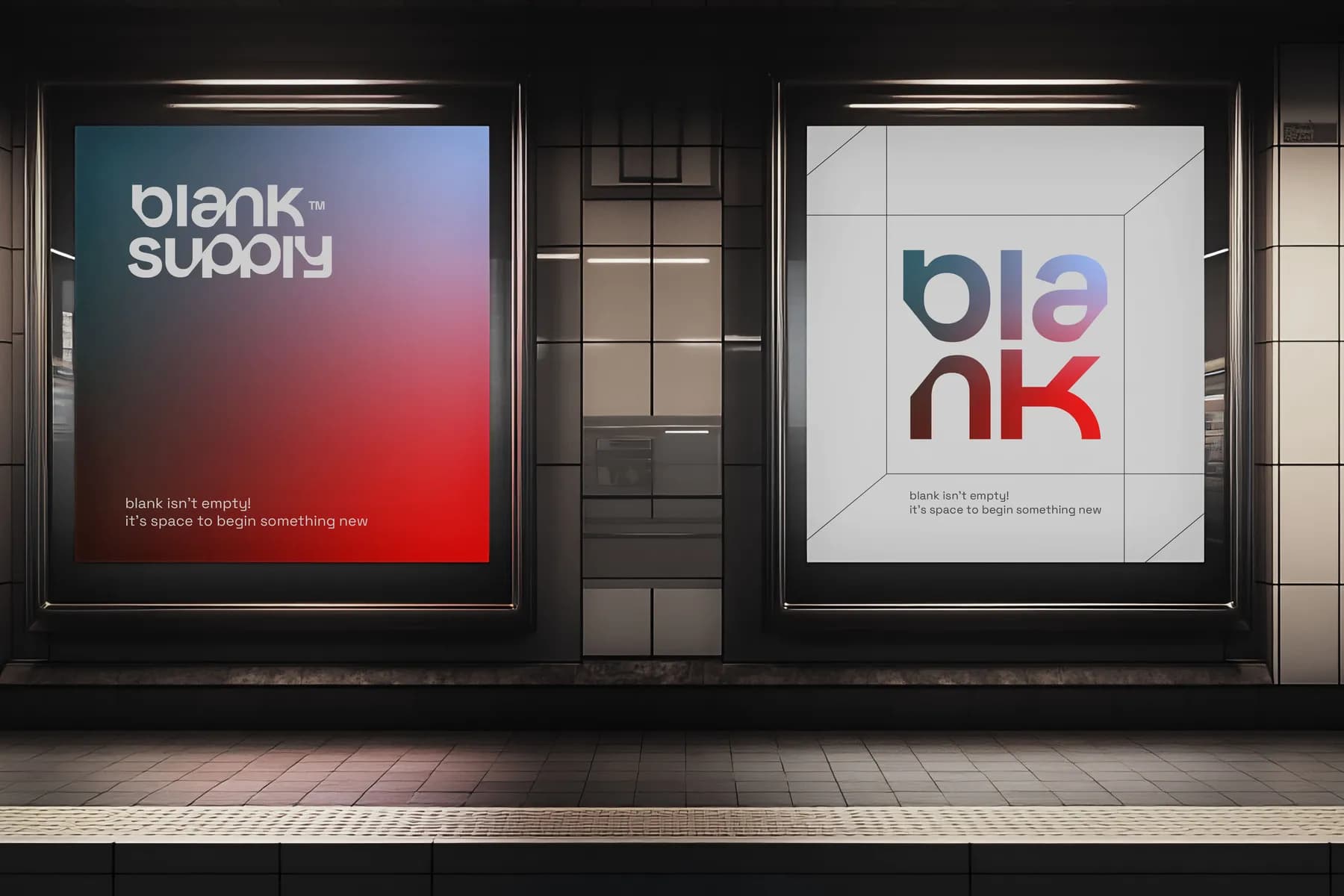Subway Screen Mockup [Blank005]
