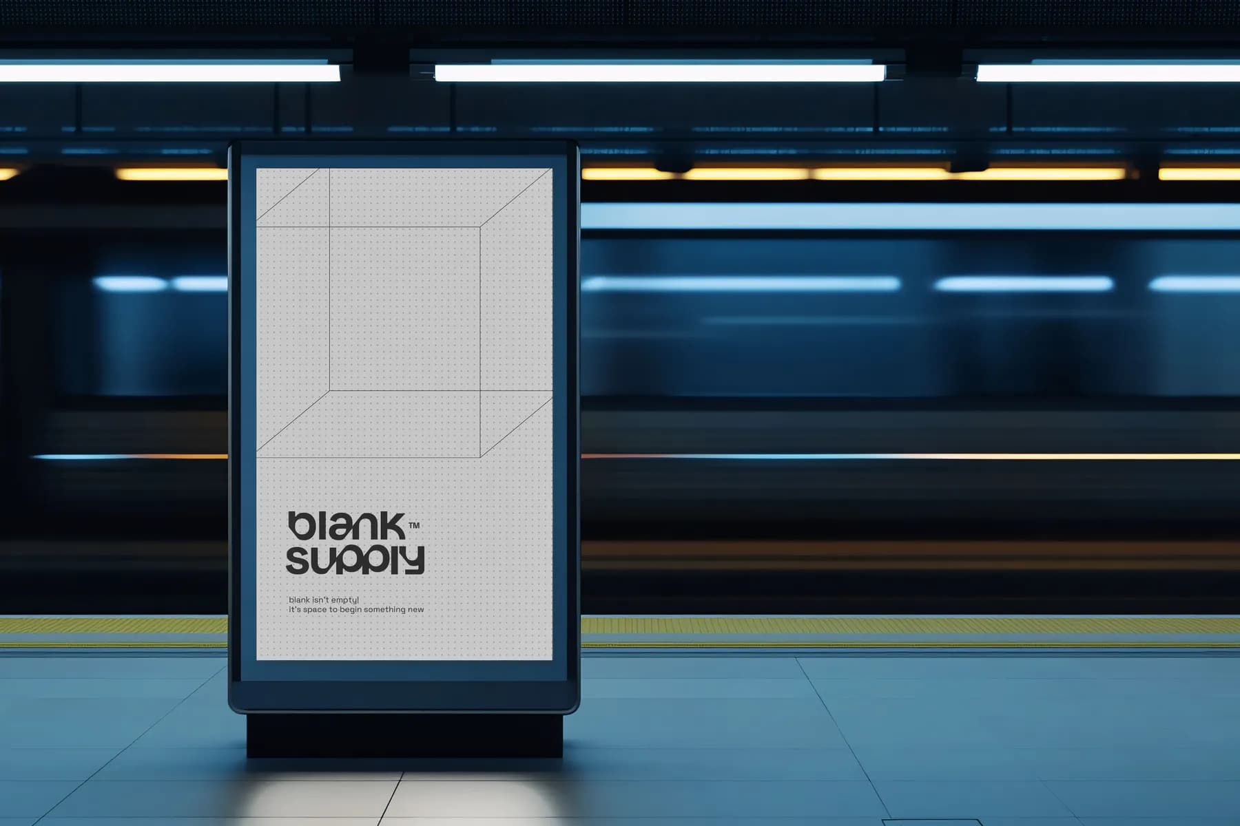 Subway Screen Mockup [Blank004]