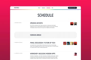 Assemble Event & Conference · Framer Template