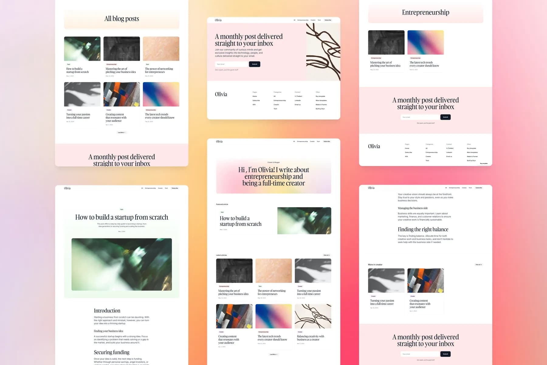 Compose Blog · Framer Template