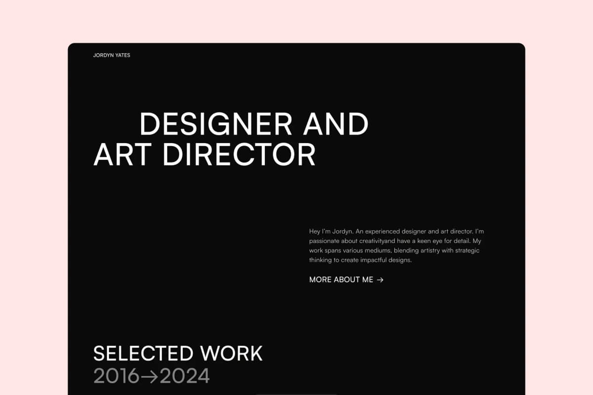 Darkfolio Portfolio · Framer Template [FREE]
