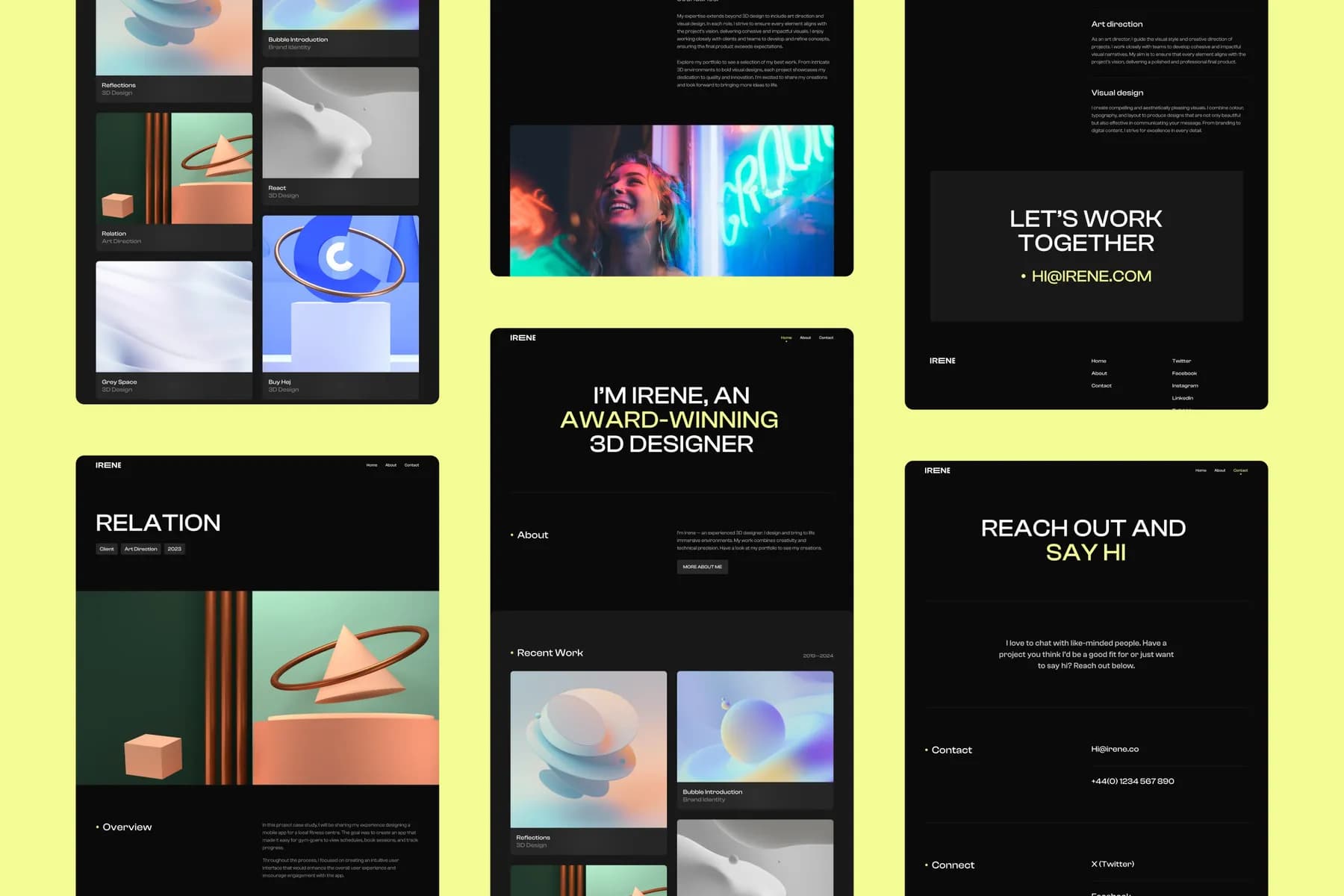 Irene Portfolio · Framer Template [FREE]