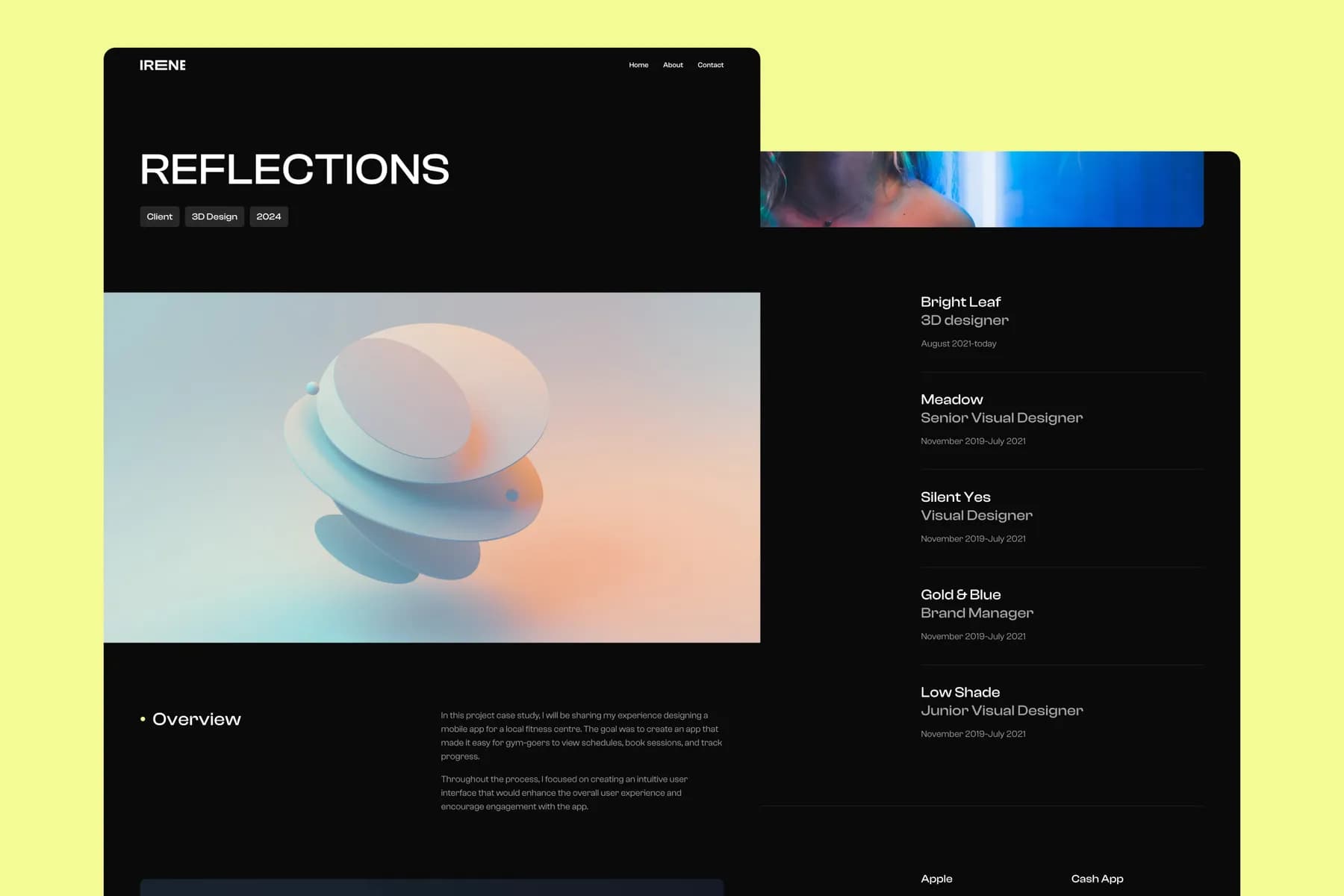 Irene Portfolio · Framer Template [FREE]