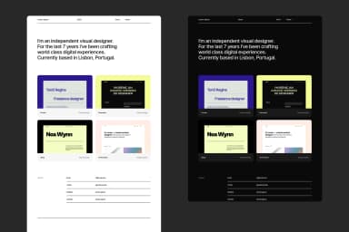 Minimal Design Portfolio · Framer Template