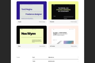 Minimal Design Portfolio · Framer Template