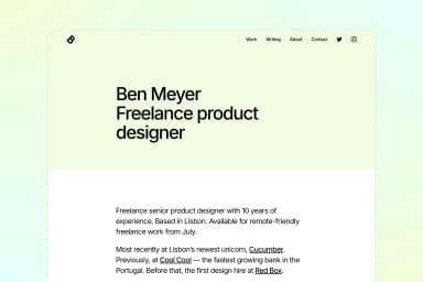 Sharp Portfolio · Framer Template [FREE]