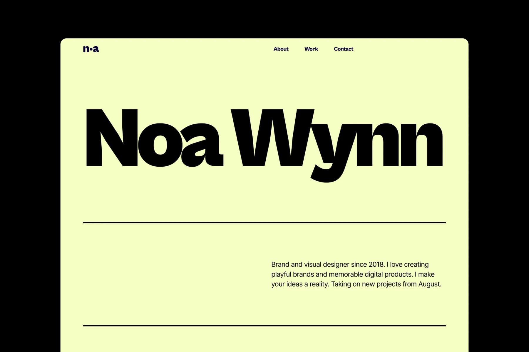 Wynn Portfolio · Framer Template [FREE]