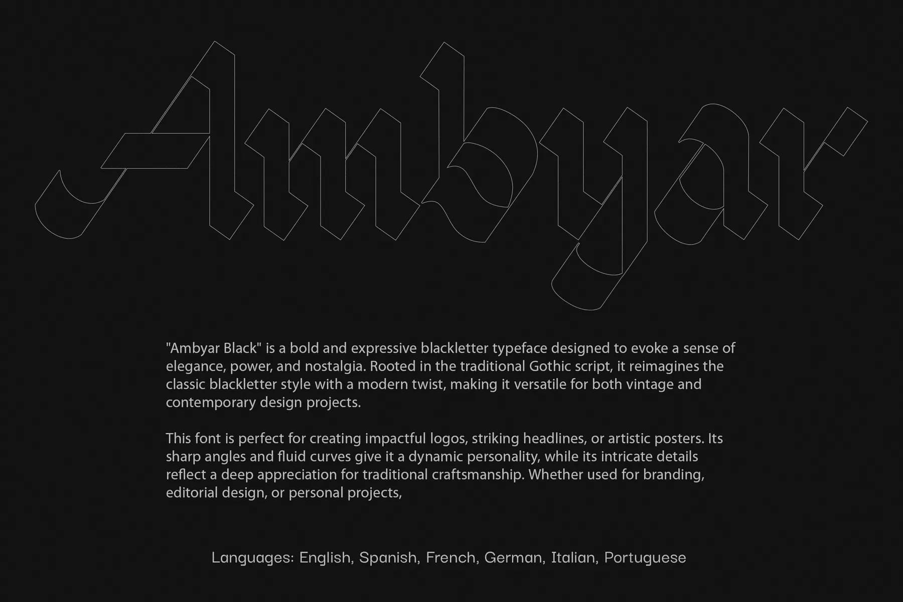 Ambyar Black Display Font