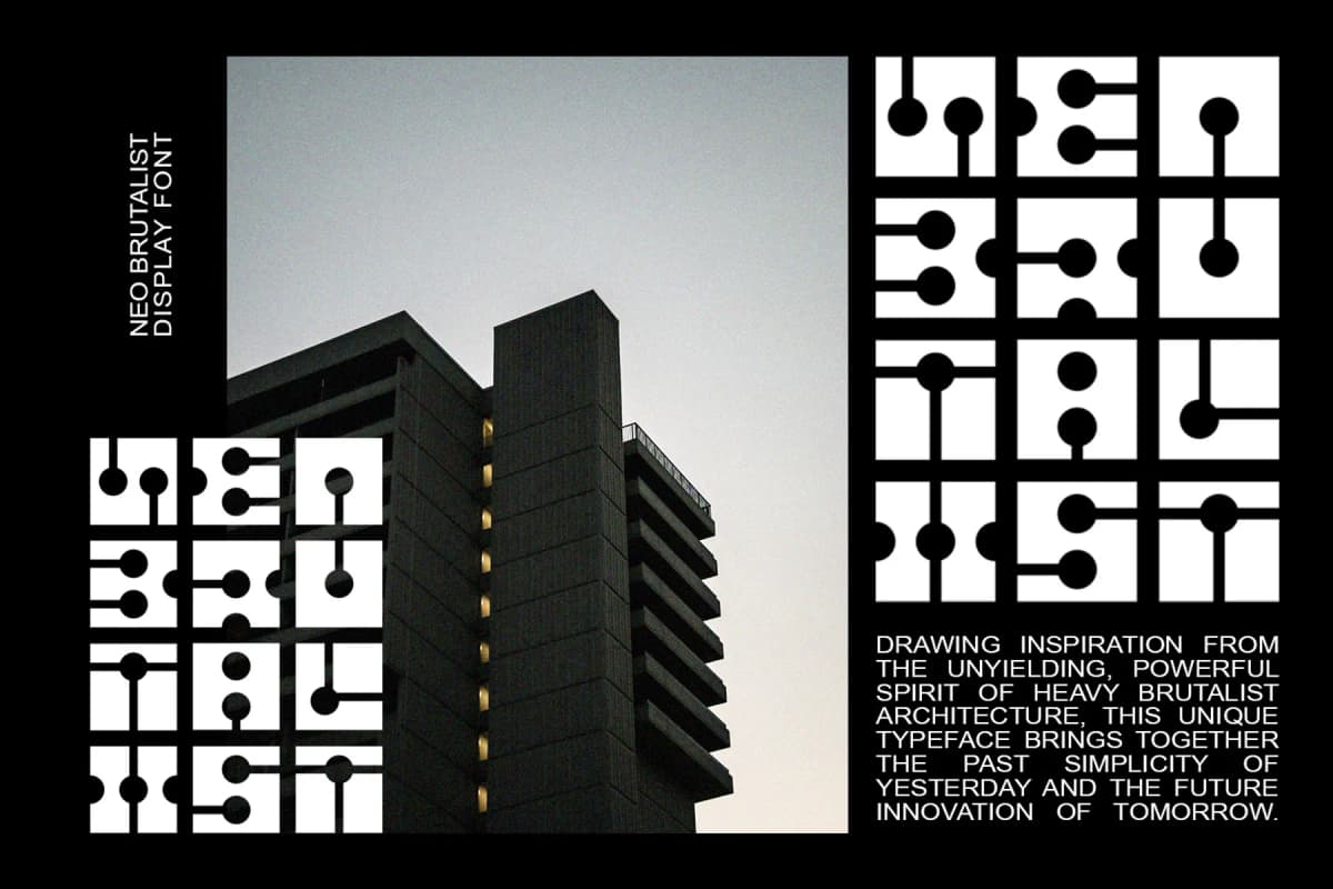 Neo Brutalist Display Font