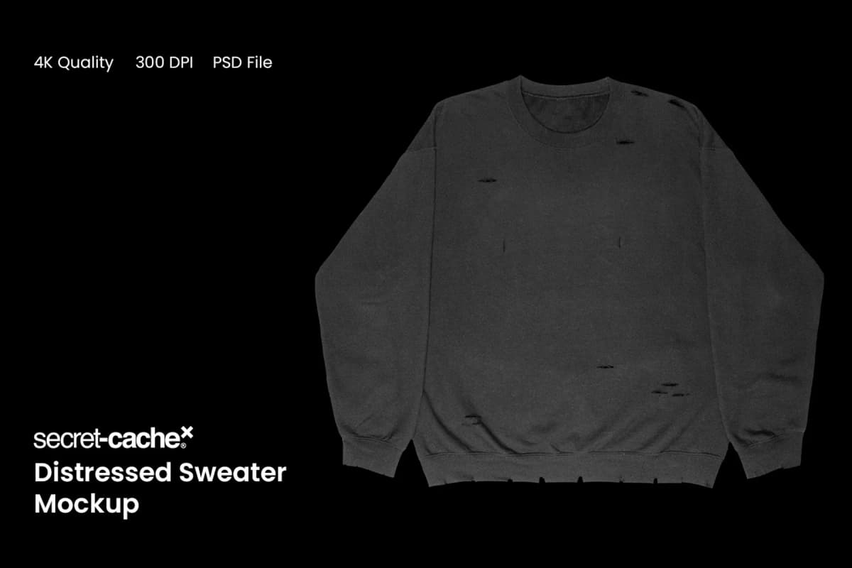 Distressed Sweater Mockup
