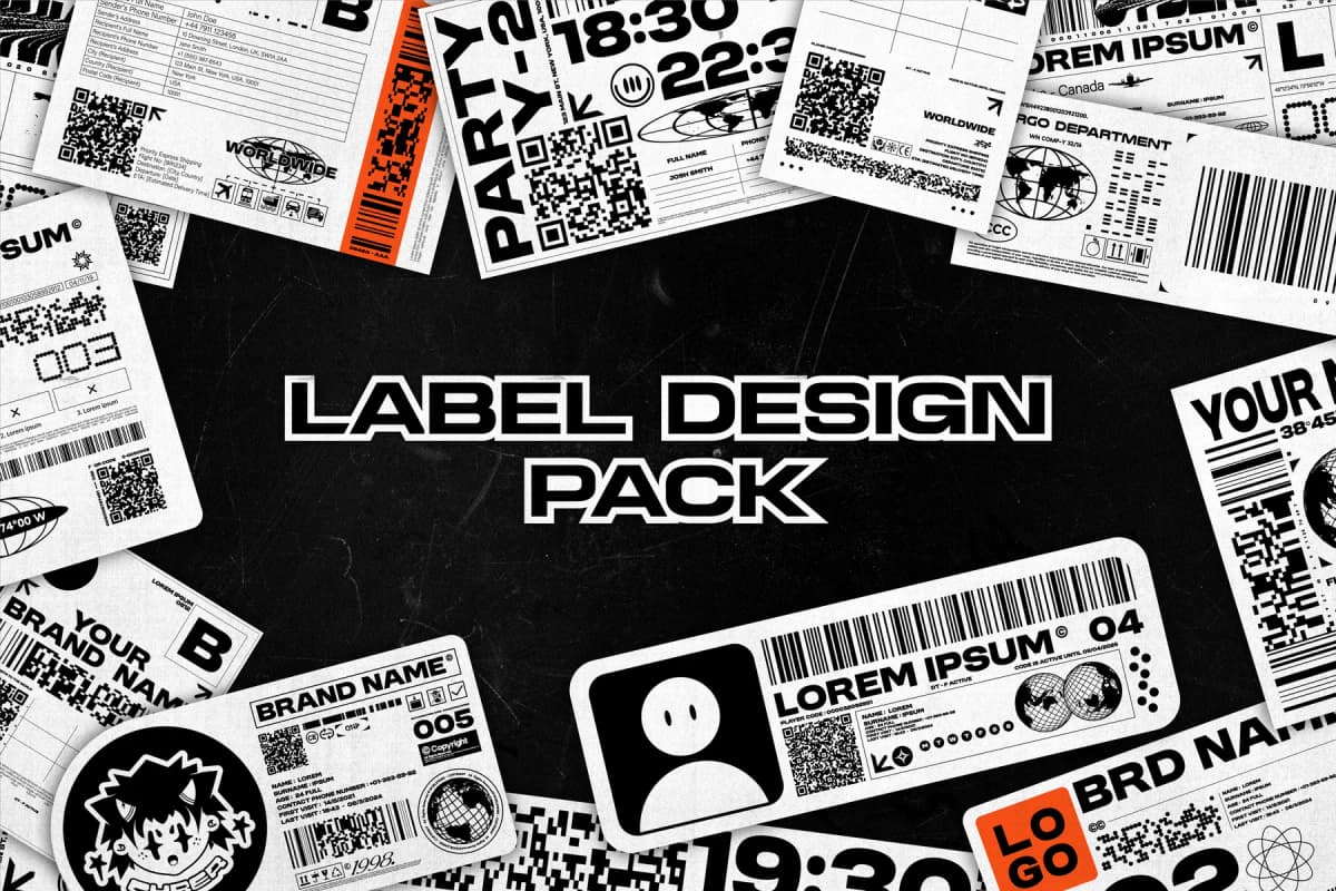 BRUTALISM LABEL DESIGN PACK