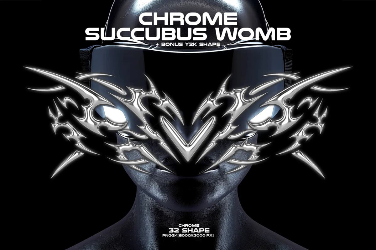 TRIBAL 3D CHROME SHAPE