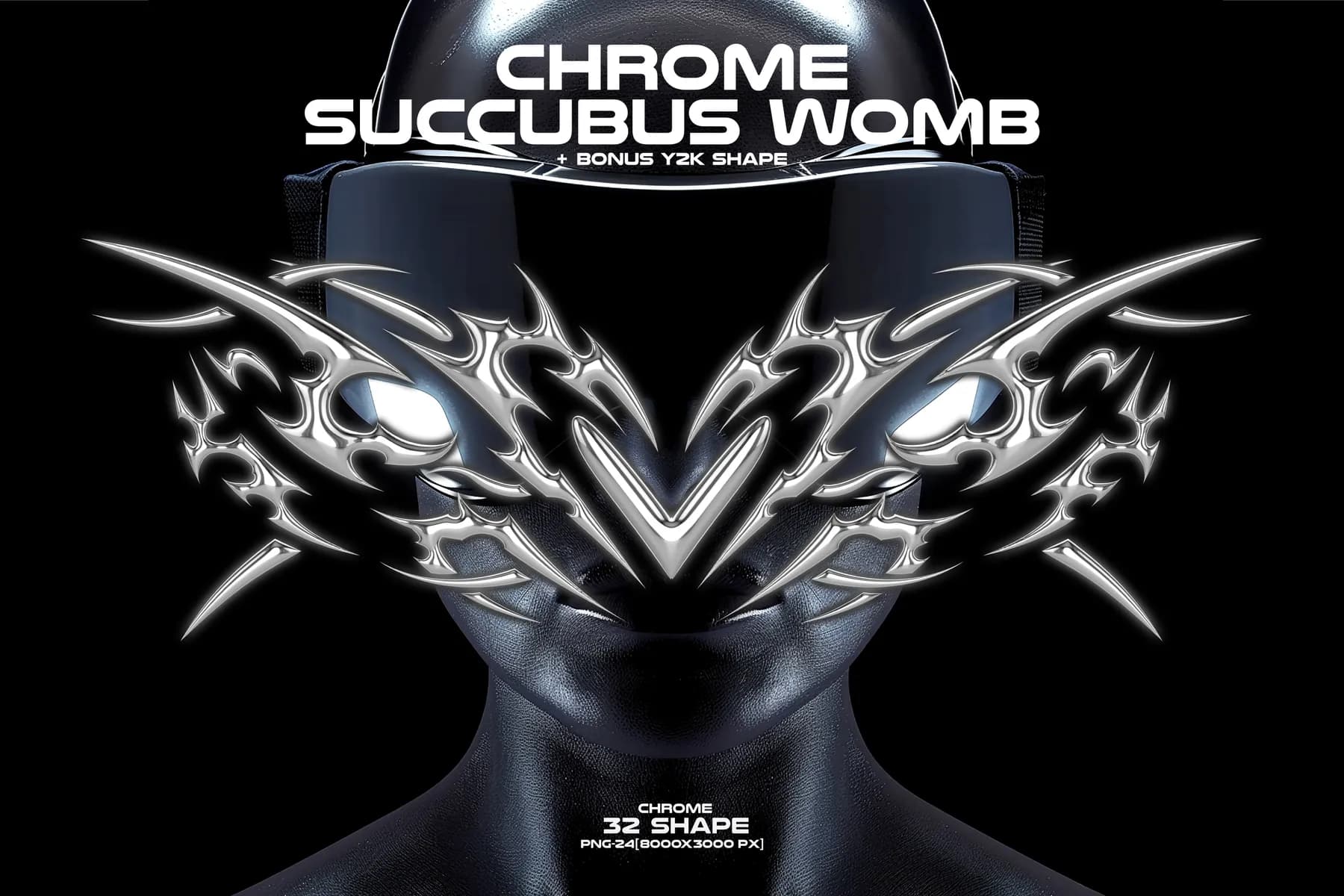 TRIBAL 3D CHROME SHAPE