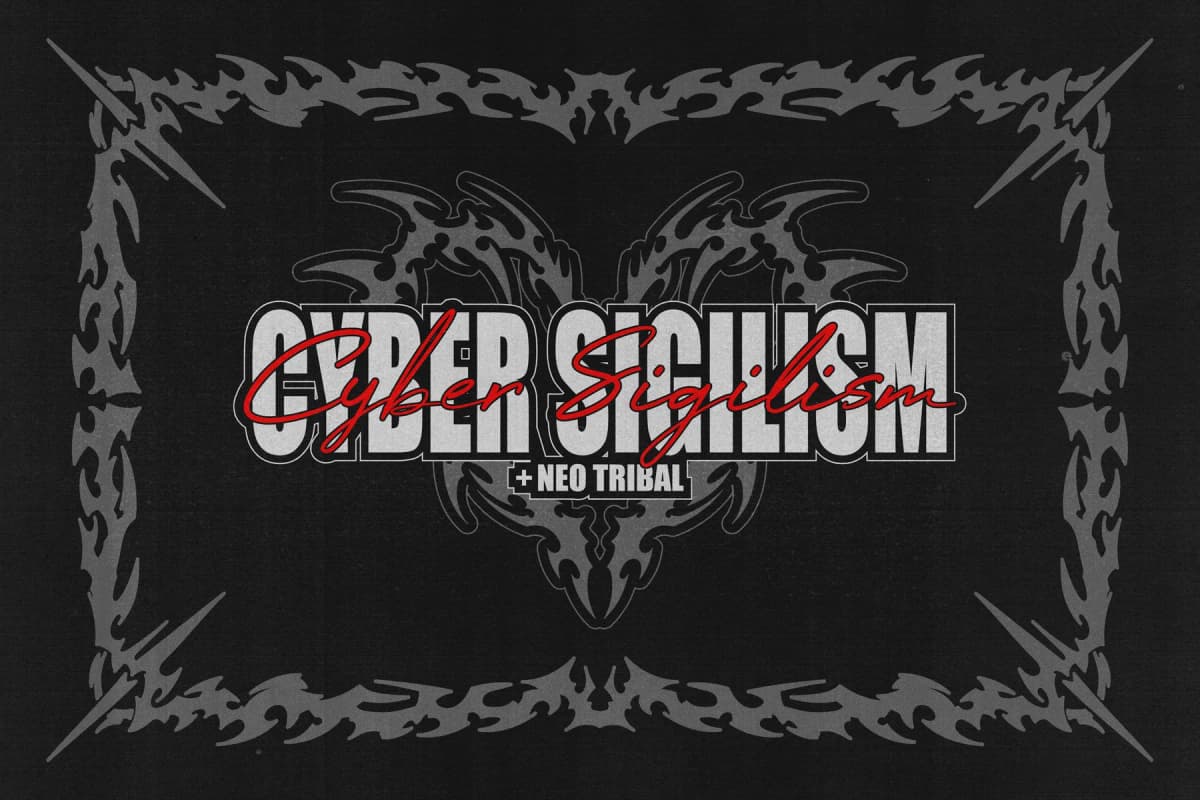 CYBER SIGILISM + NEO TRIBAL GRAPHIC